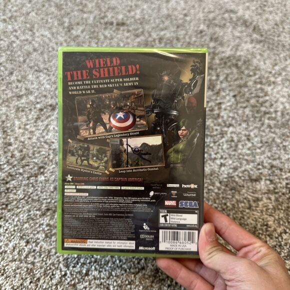 Captain America: Super Soldier Microsoft Xbox 360, 2011 Marvel SEGA New Sealed! - Picture 3 of 4